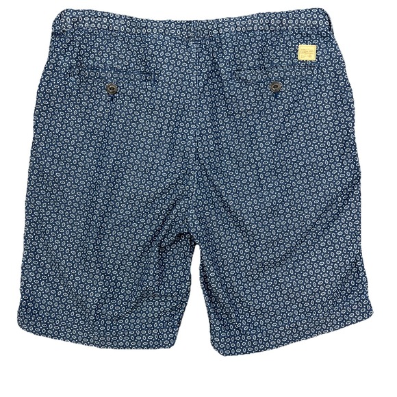 Los Angeles Third & Army Men's Shorts Size 34 Blue Geometric Print Cotton Casual - Picture 11 of 14